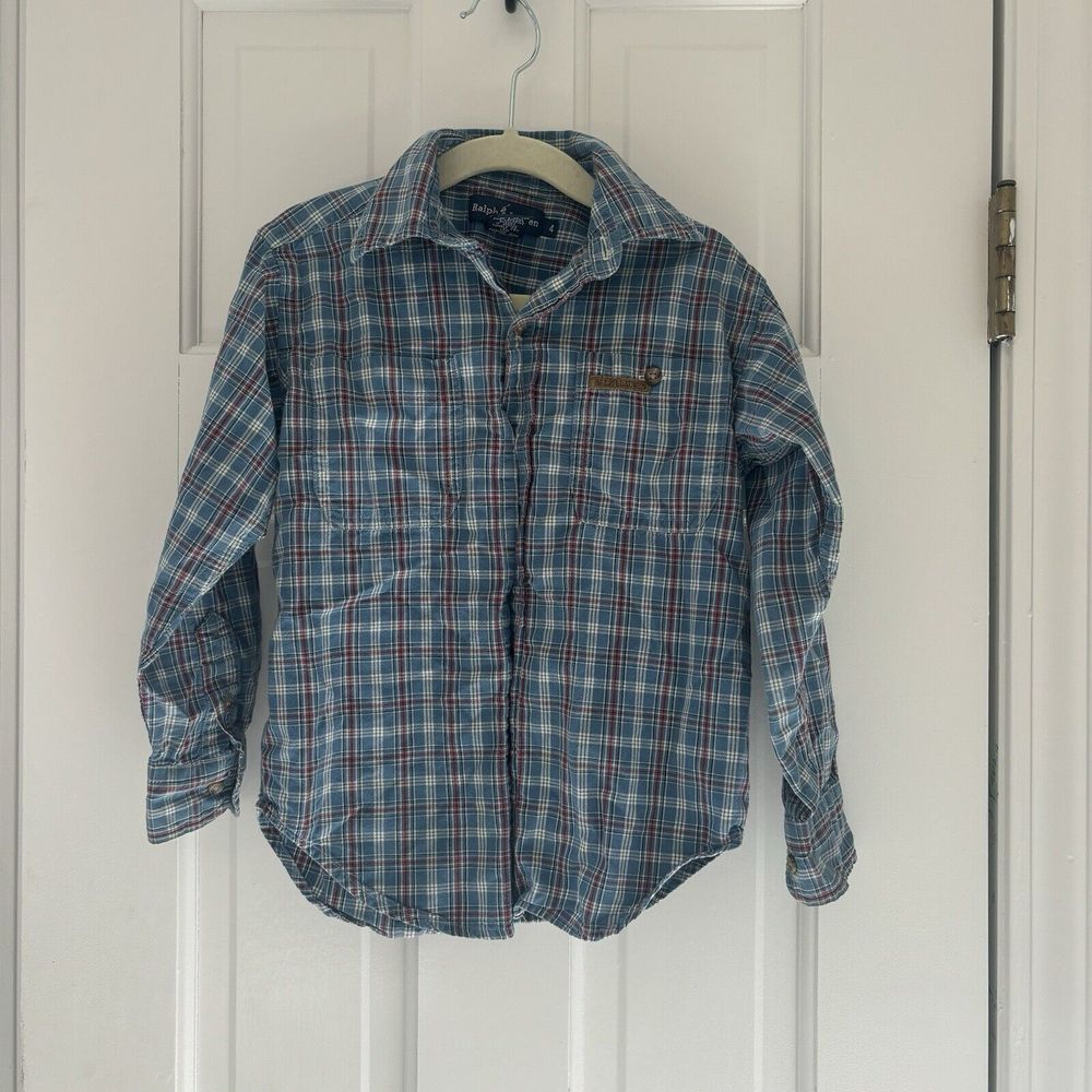 Polo Ralph Lauren Boys Long Sleeve Polo Button Down Shirt Size 4t